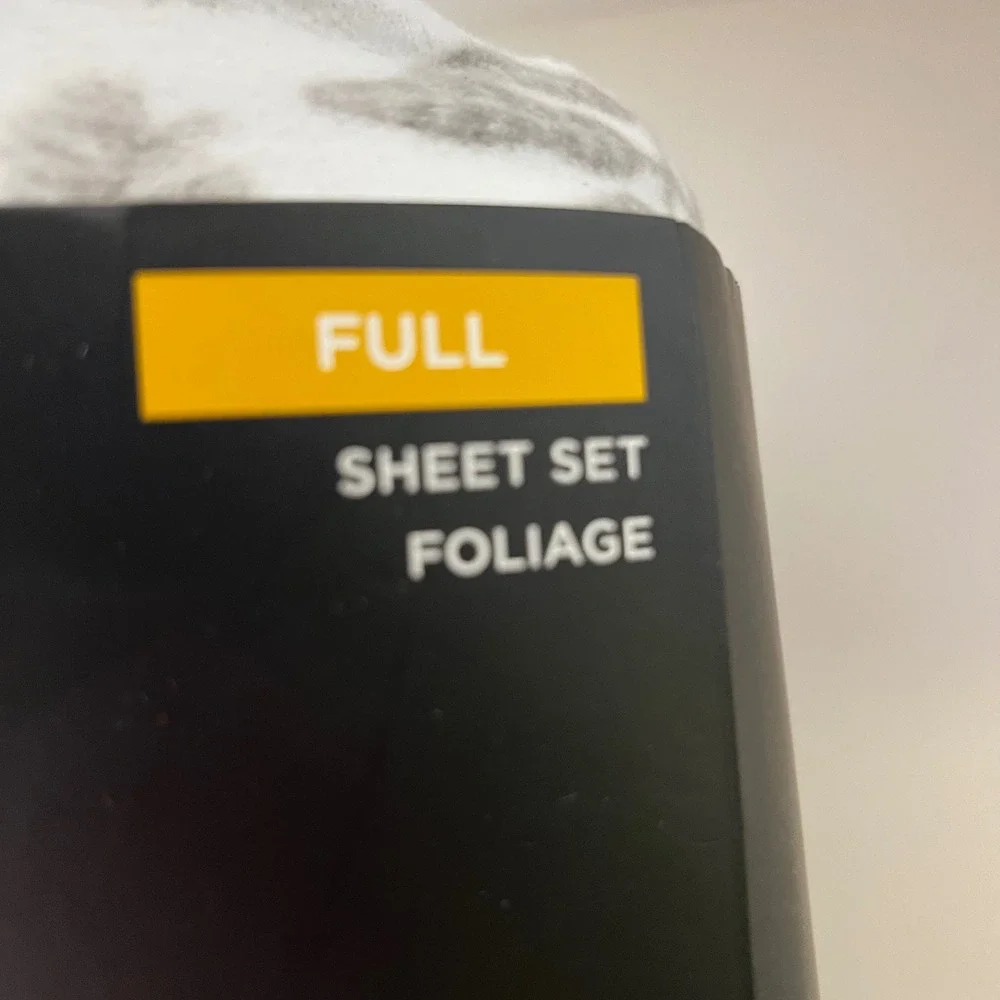 Cuddl‎ Duds MicroFleece Full Sheet Set Foliage Polyester Gray White NIP